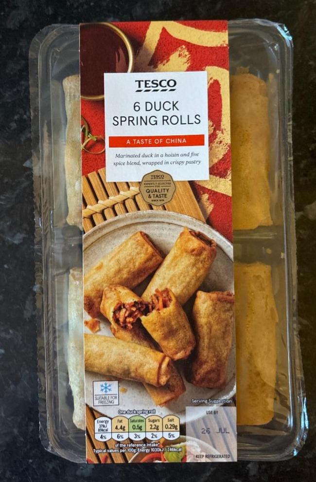 Fotografie - 6 Duck Spring Rolls Tesco