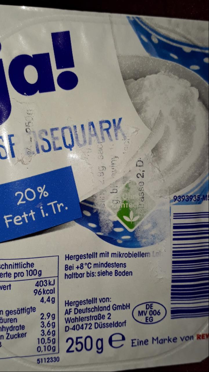 Fotografie - Speisequark 20% Fett i.Tr. Ja!