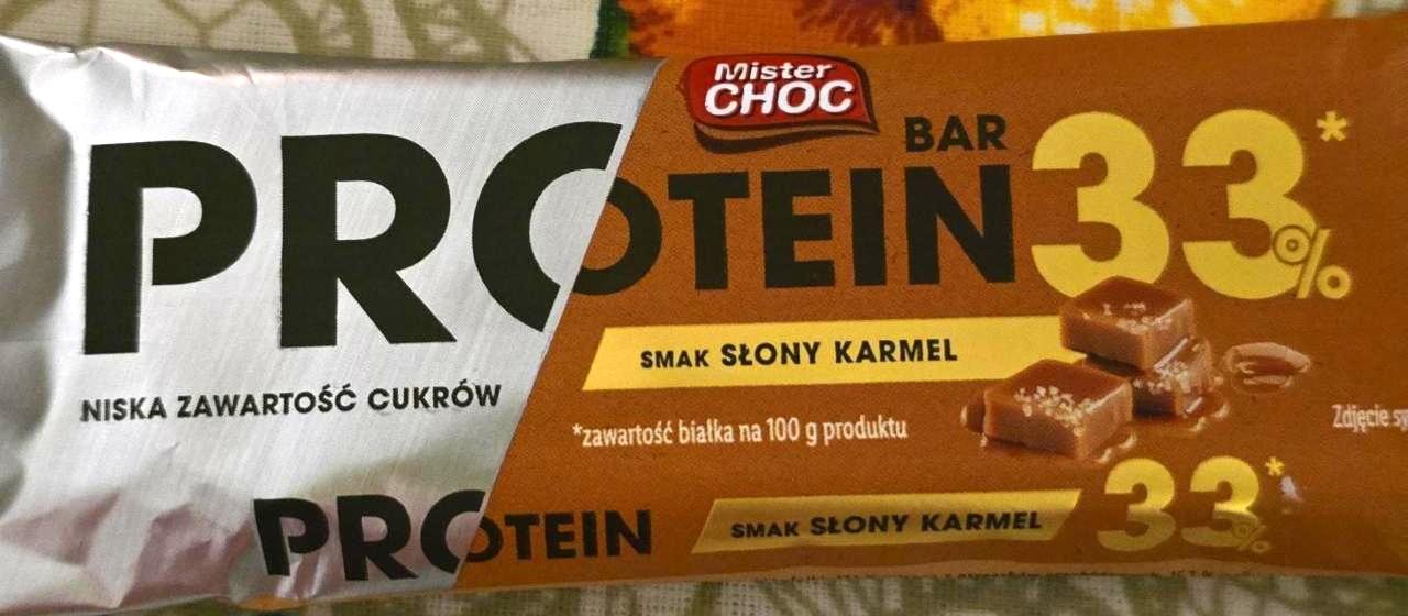 Fotografie - Protein bar 33% smak słony karmel Mister Choc