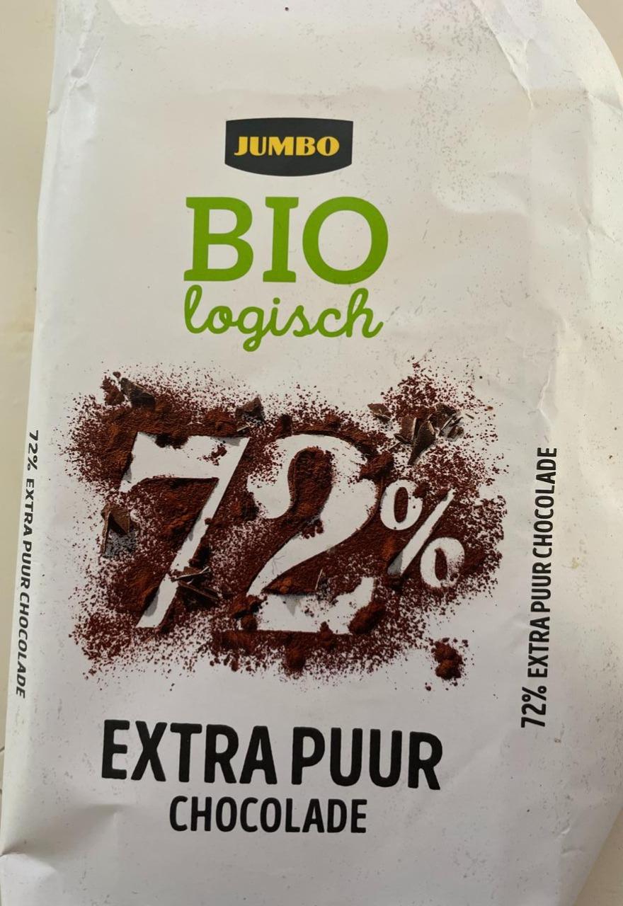 Fotografie - 72% Extra Puur Chocolade Jumbo Bio logisch