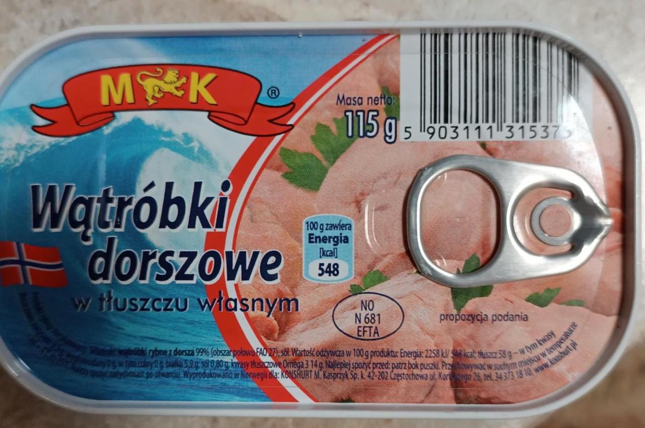 Fotografie - Wątróbki dorszowe w tłuszczu własnym M&K