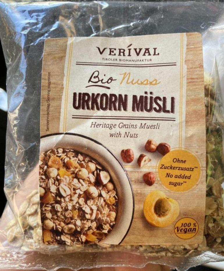 Fotografie - Bio Nuss Urkorn Müsli Verival