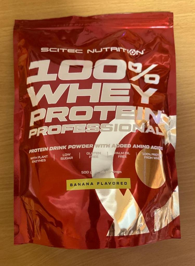 Fotografie - 100% Whey Protein Professional Banana flavored Scitec Nutrition