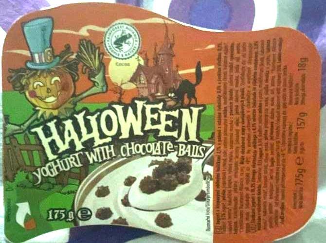 Fotografie - Halloween yoghurt with chocolate balls Lidl