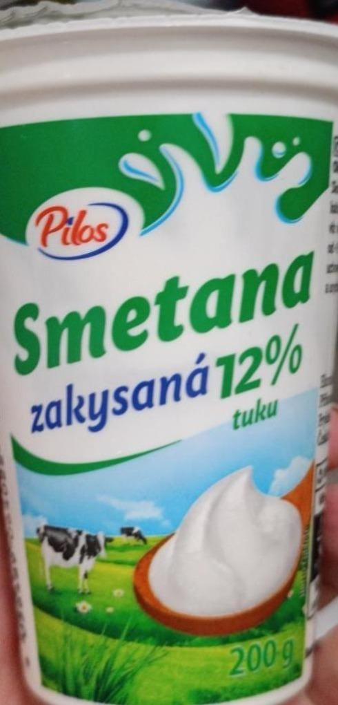 Fotografie - Smetana zakysaná 12% tuku Pilos