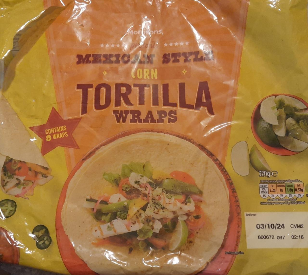 Fotografie - Mexican Style Corn Tortilla Wraps Morrisons