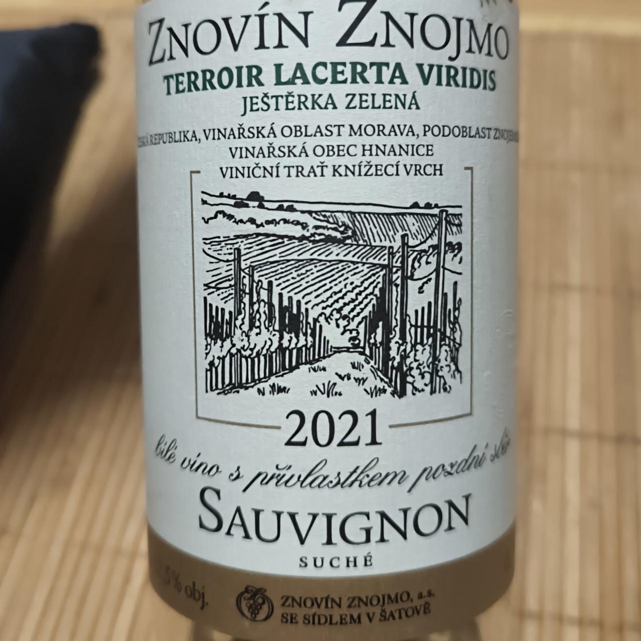 Fotografie - Sauvignon pozdní sběr suché Znovín Znojmo