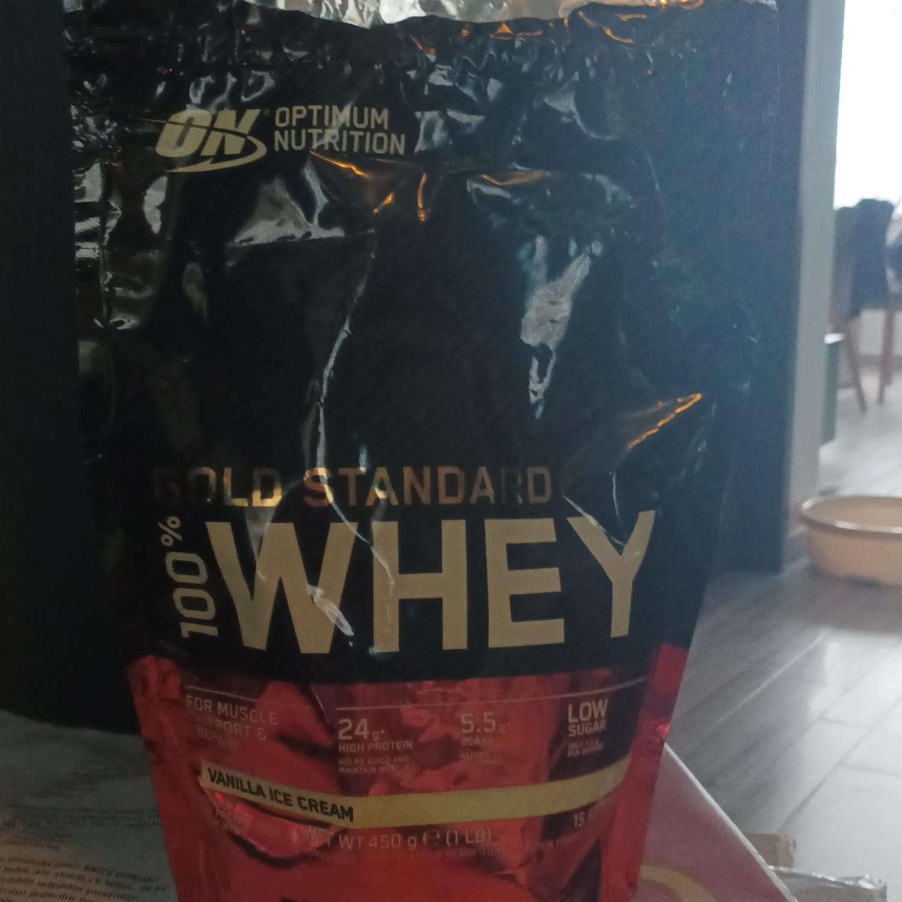 Fotografie - Whey Gold Standard 100% Vanilla Ice Cream Optimum Nutrition