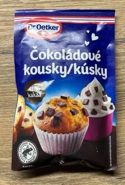 Fotografie - Čokoládové kúsky 41% kakaa Dr.Oetker