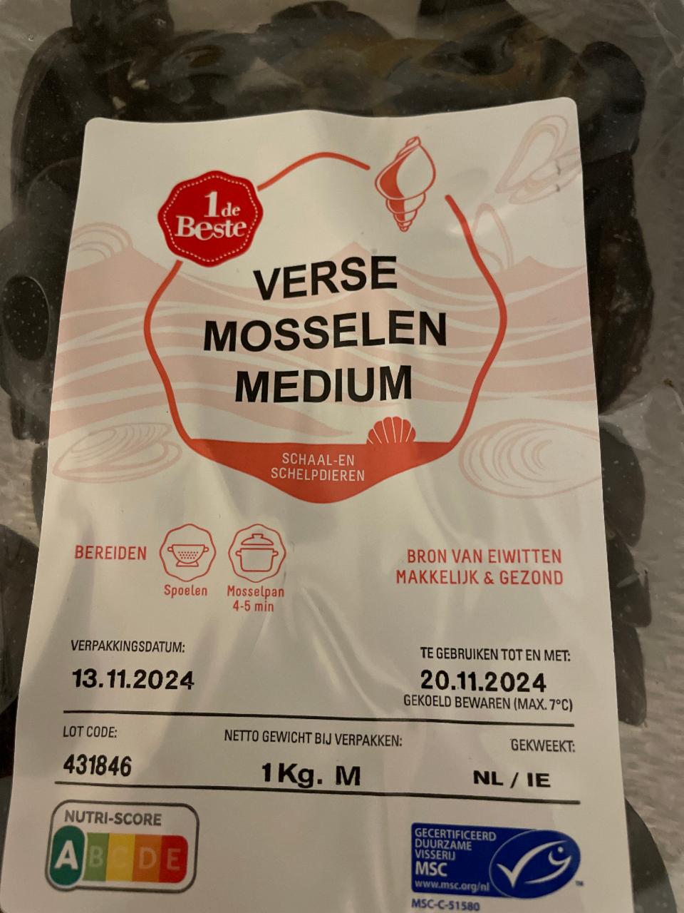 Fotografie - Verse mosselen medium 1de Beste