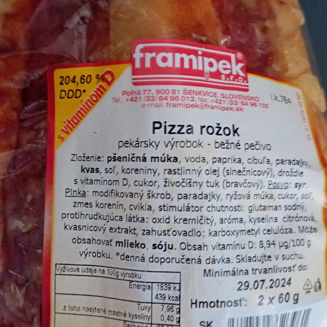 Fotografie - Pizza rožok framipek