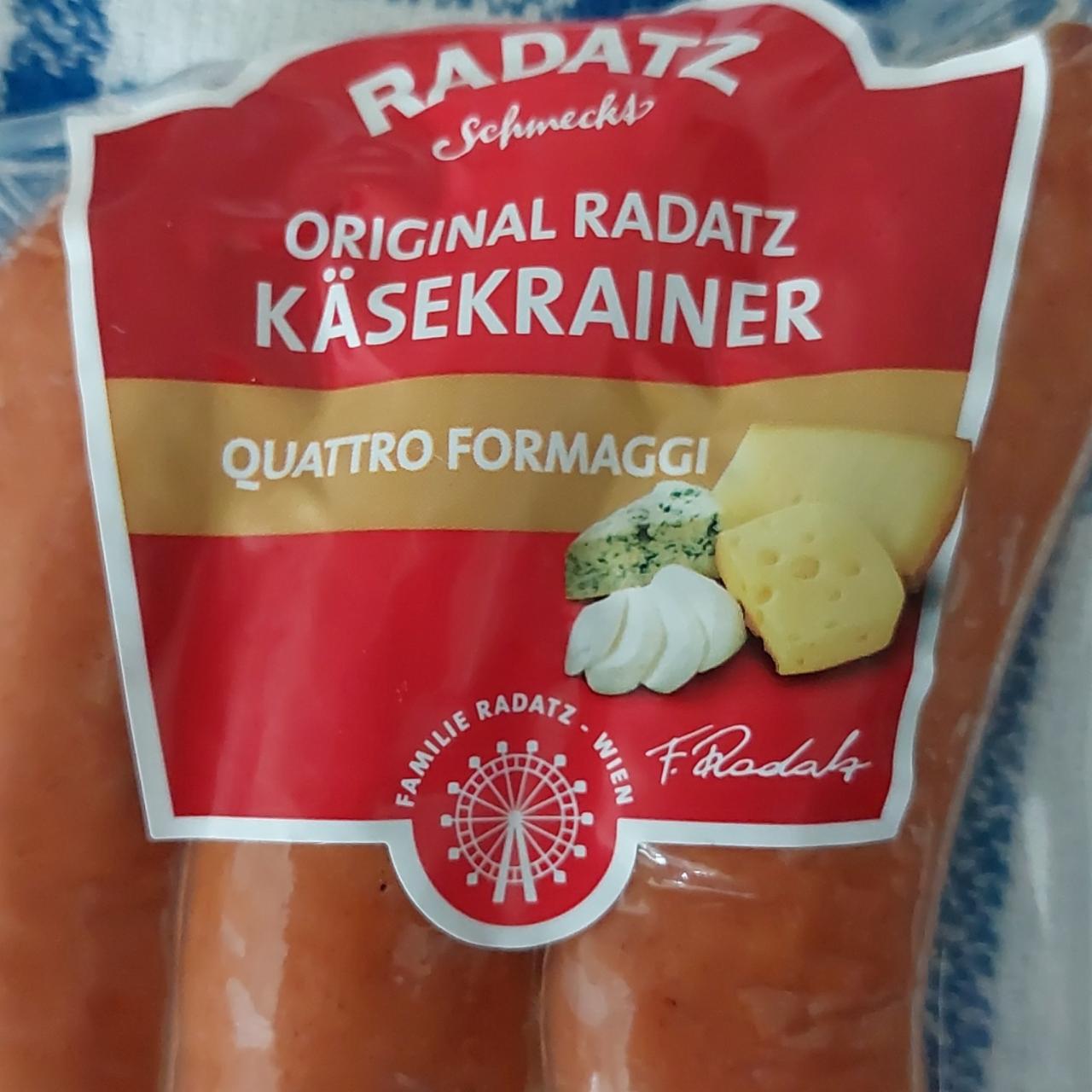 Fotografie - Original Radatz Käsekrainer Quattro Formaggi