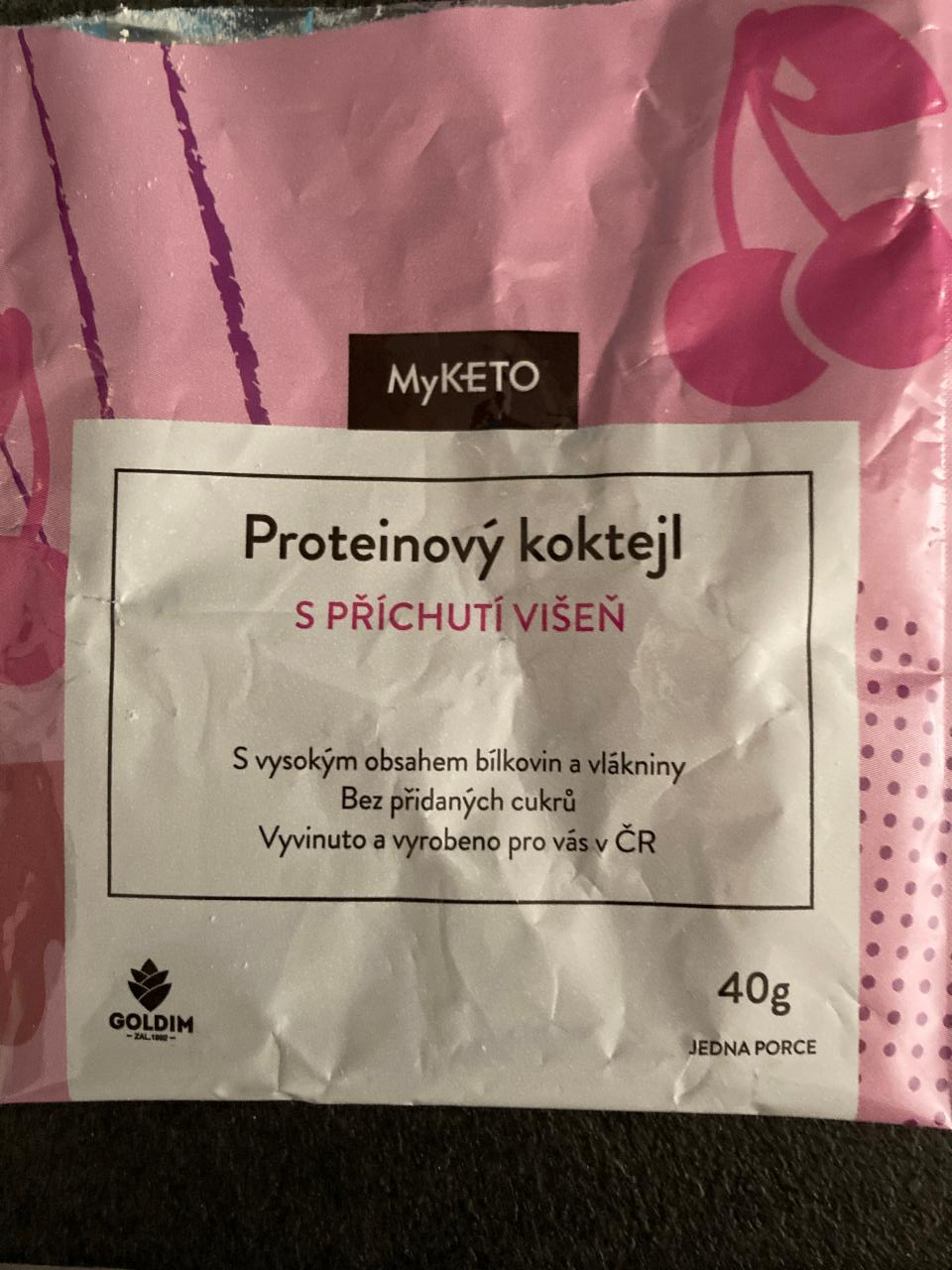 Fotografie - Proteinový koktejl s příchutí višeň MyKeto