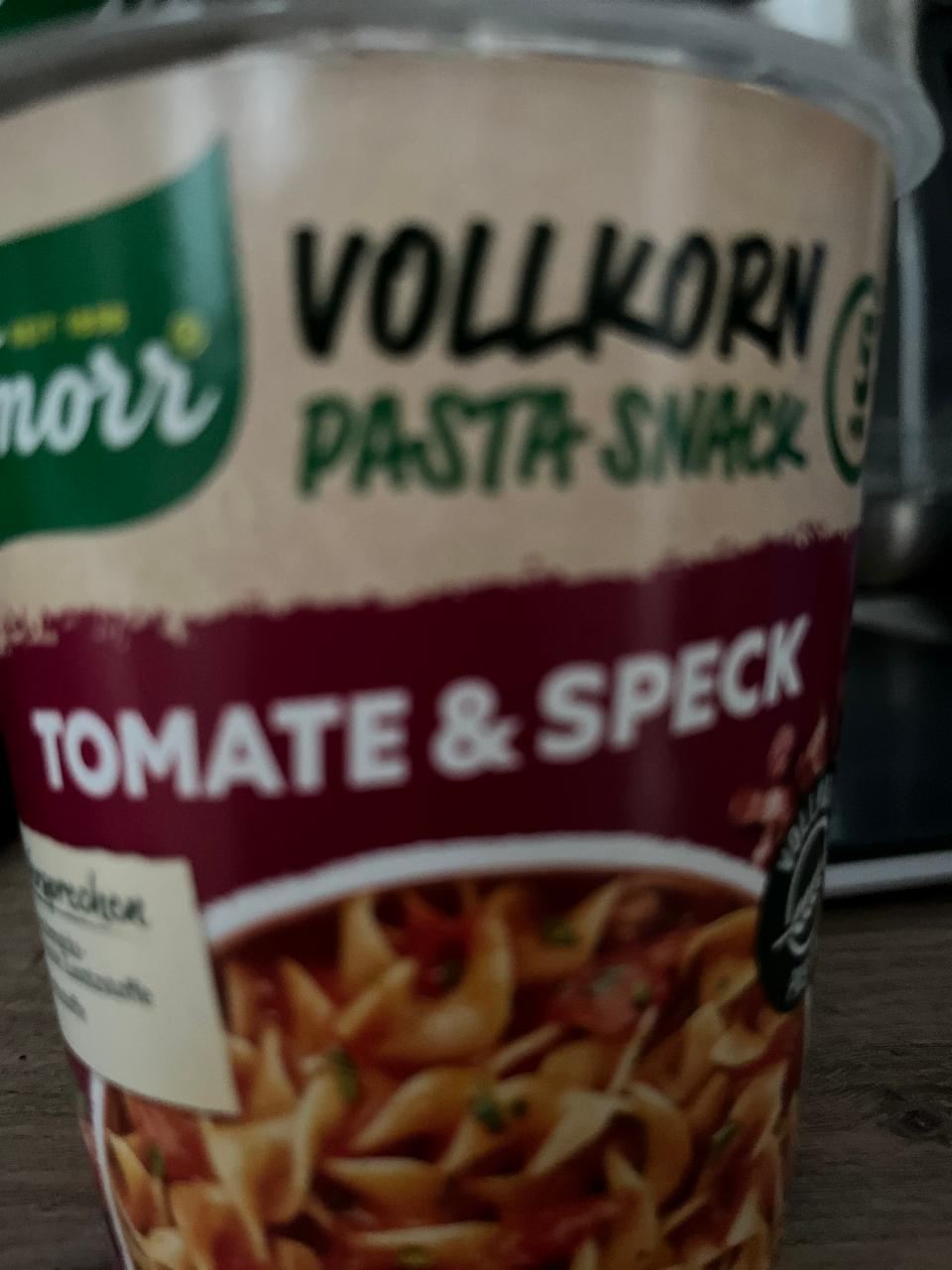 Fotografie - Vollkorn Pasta Snack Tomate & Speck Knorr