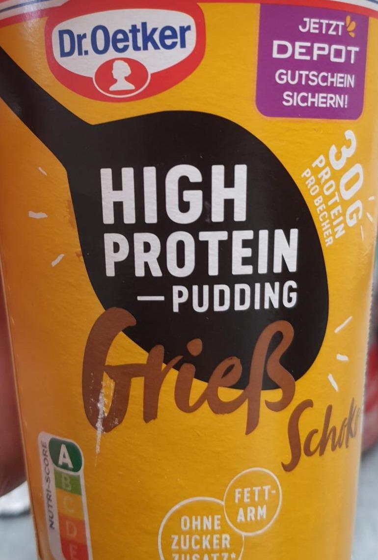 Fotografie - High protein puding Grieß Schoko Dr.Oetker