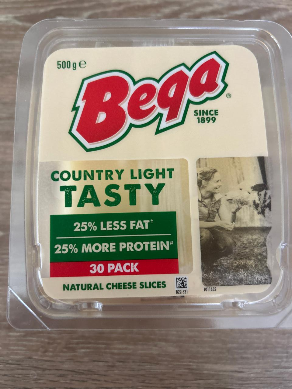 Fotografie - Country light tasty natural cheese slices 25% less fat, 25% more protein Bega