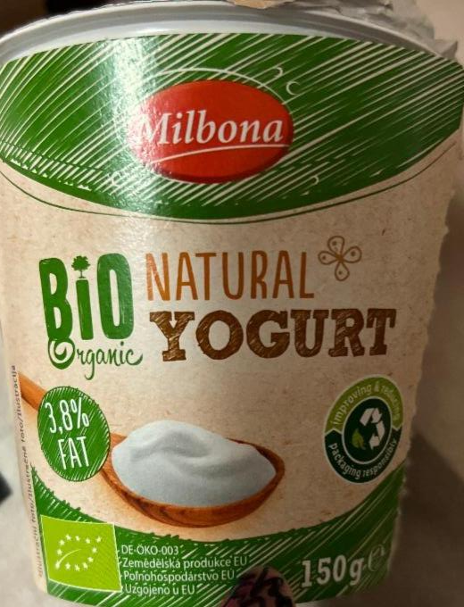 Fotografie - Natural Yogurt Bio Organic Milbona