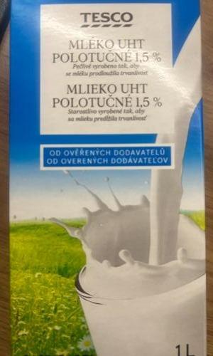 Fotografie - Mlieko UHT Polotučné 1,5% Tesco