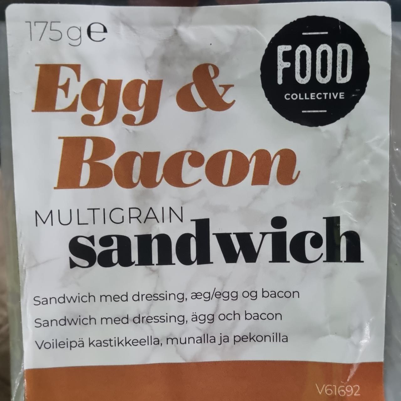 Fotografie - Egg & Bacon Multigrain sandwich Food Collective