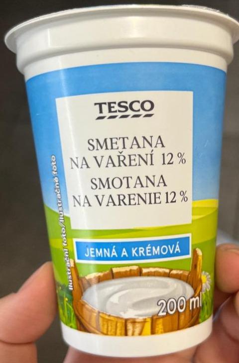 Fotografie - Tesco smotana na varenie 12%