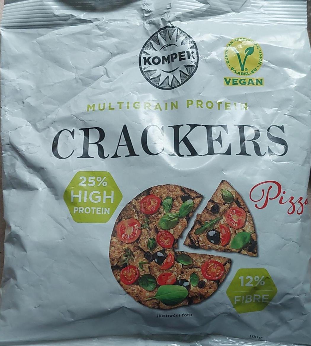 Fotografie - Multigrain protein crackers pizza Kompek