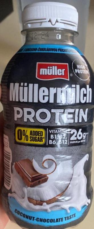 Fotografie - Müllermilch Protein Coconut-Chocolate Taste 0% Added Sugar Müller