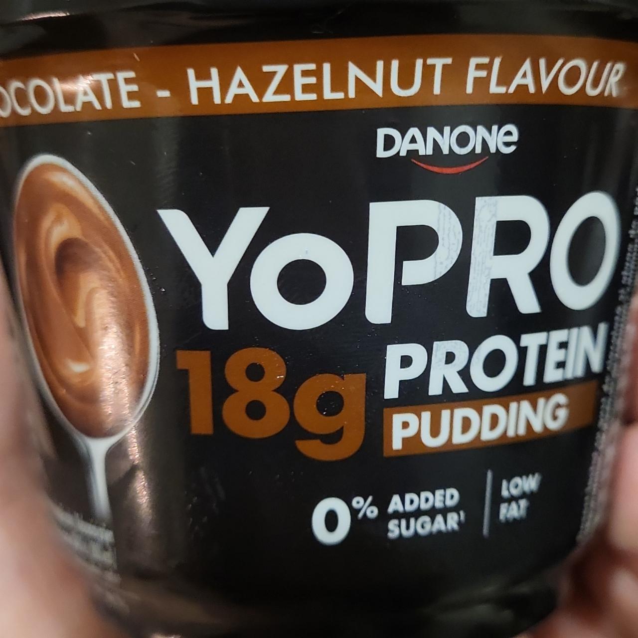 Fotografie - Yopro protein pudding hazelnut chocolate flavour Danone