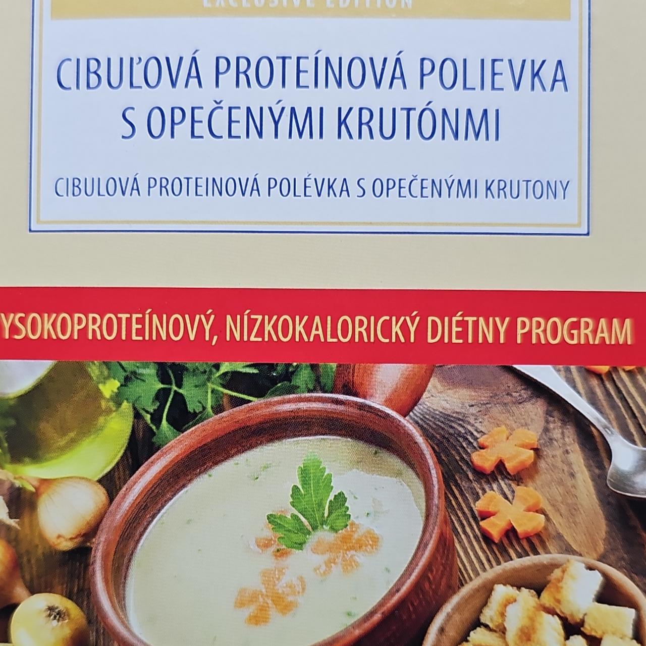 Fotografie - Cibuľová proteínova polievka s opečenými krutónmi Dr.Slim