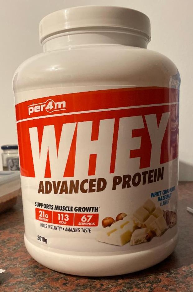 Fotografie - Whey Advanced Protein White Chocolat Hazelnut per4m