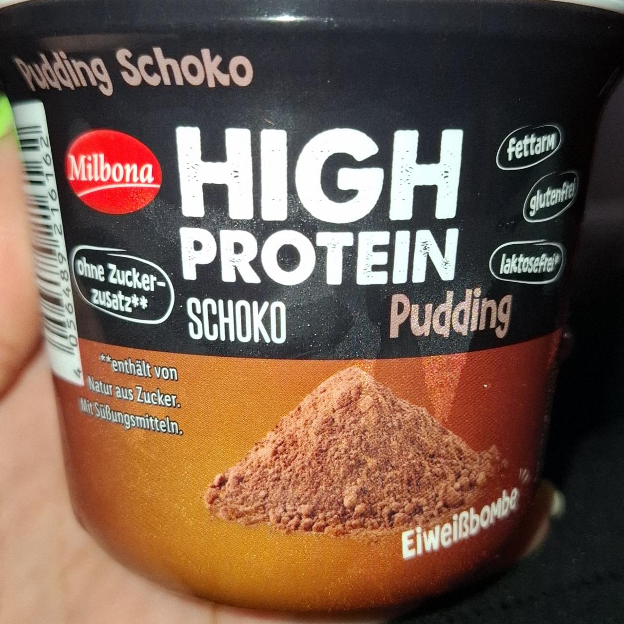 Fotografie - High Protein Schoko Pudding Milbona