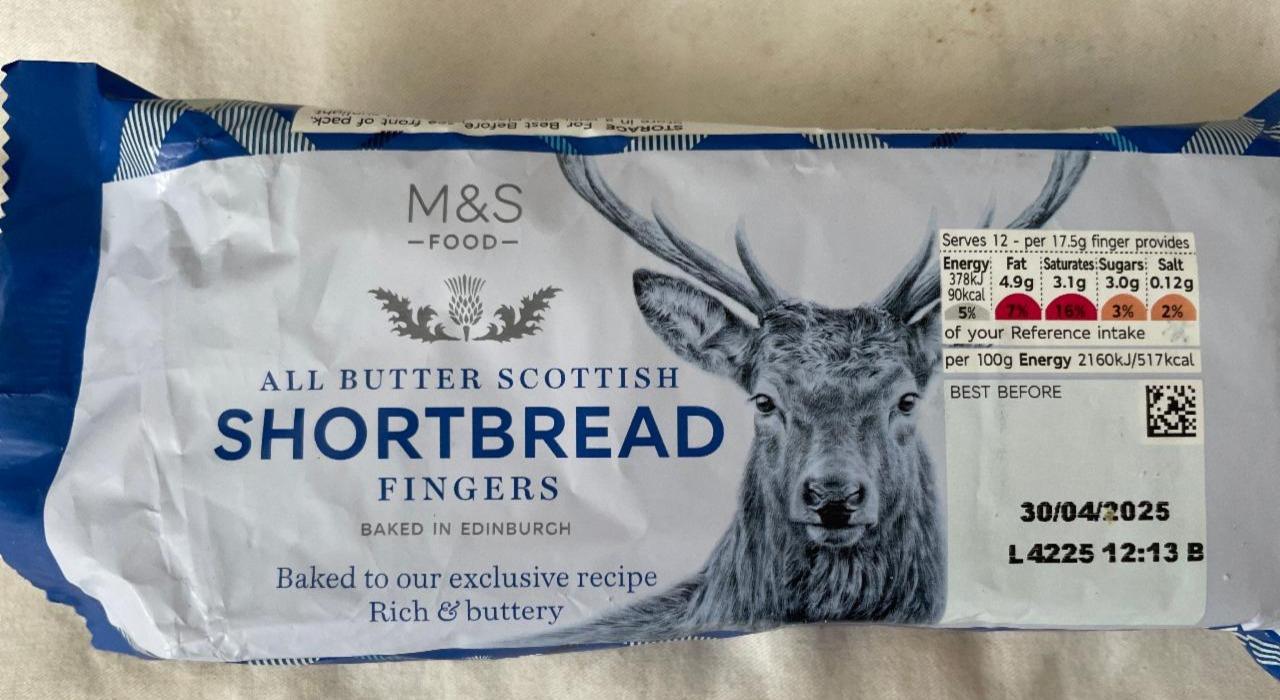 Fotografie - All butter Scottish shortbread fingers Marks&Spencer