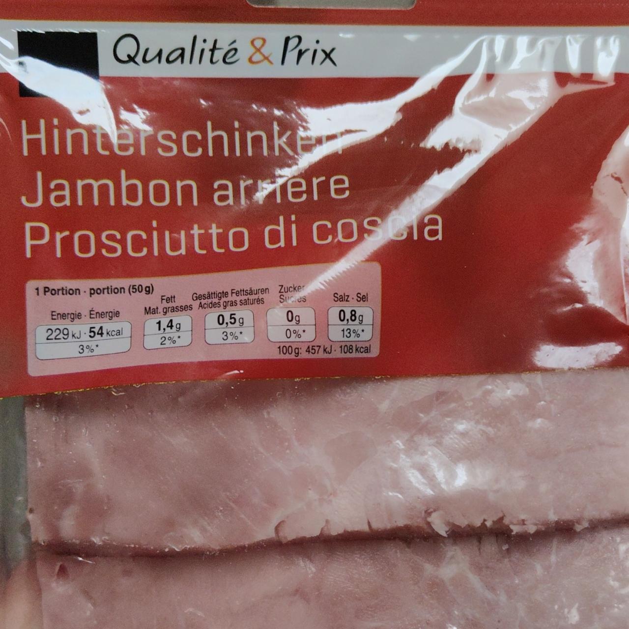 Fotografie - Hinterschinken coop Qualite & Prix