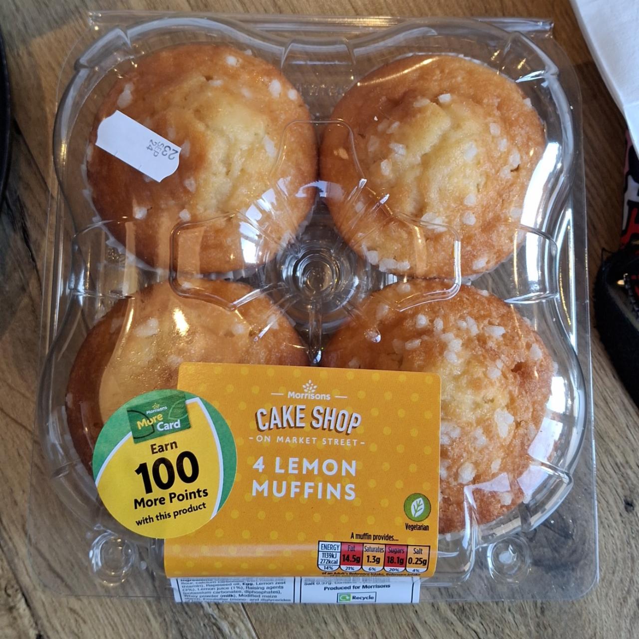 Fotografie - 4 Lemon Muffins Cake Shop Morrisons