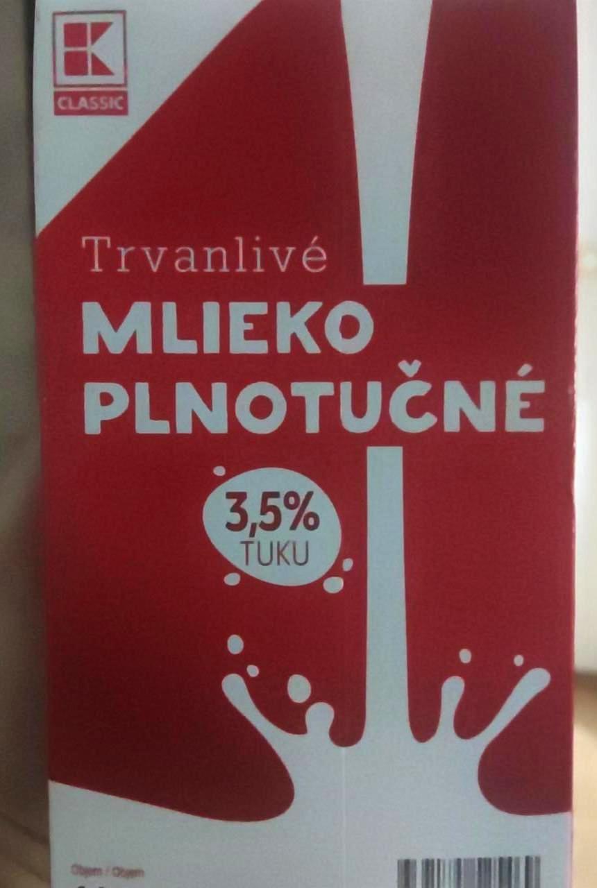 Fotografie - Mléko plnotučné trvanlivé 3,5% K-Classic