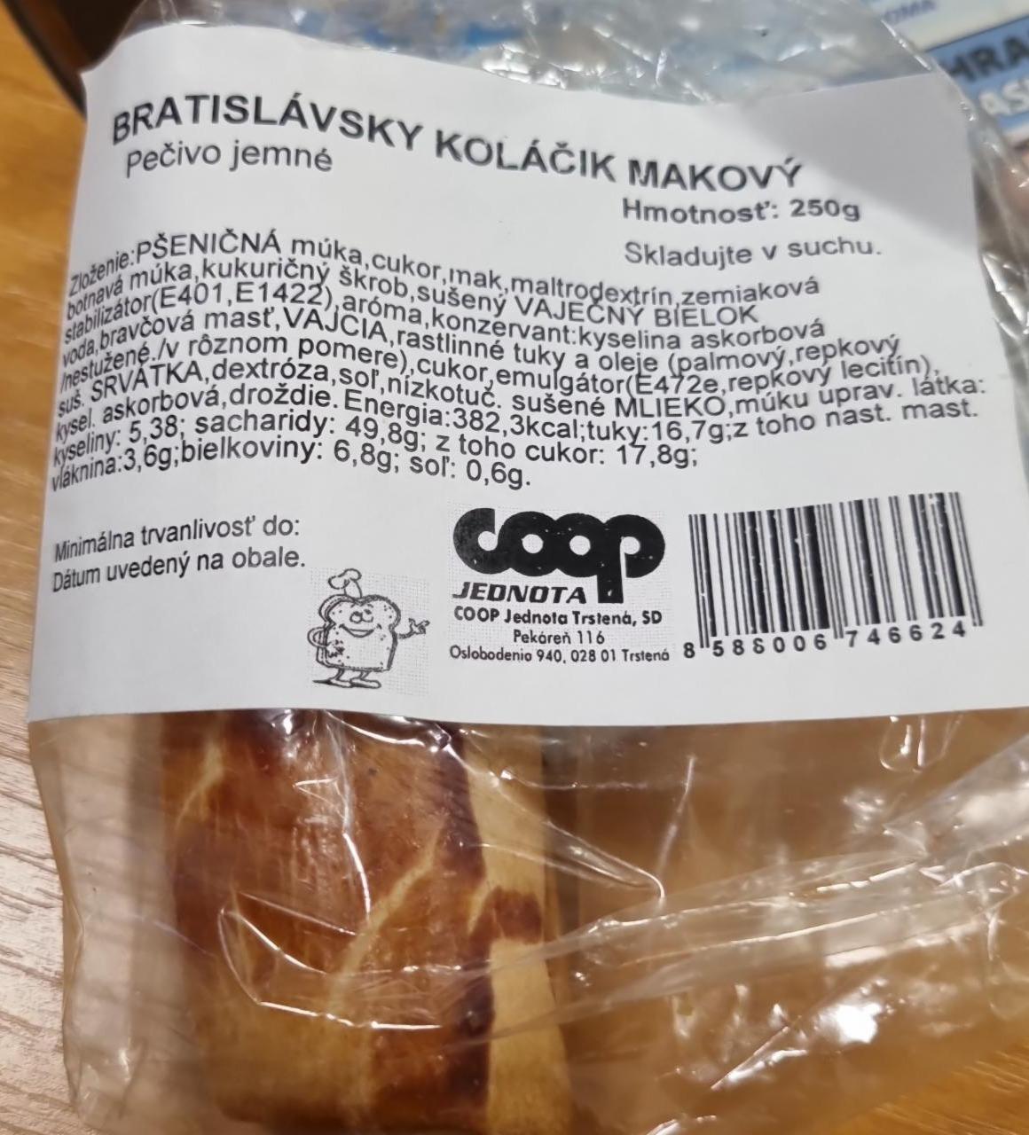 Fotografie - Bratislavský Koláčik Makový Coop Jednota