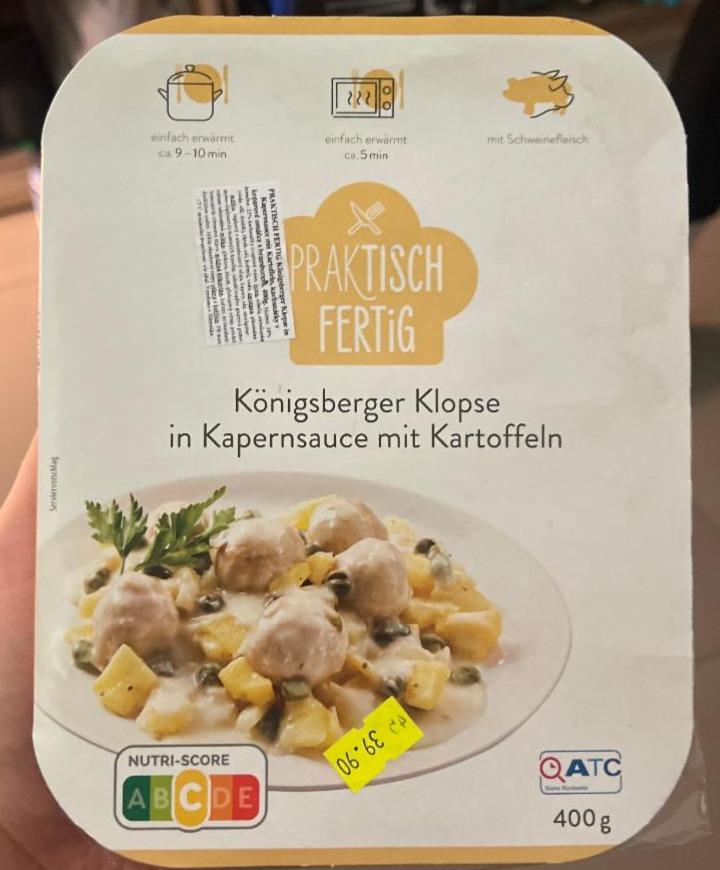 Fotografie - Königsberger klopse in kapernsauce mit kartoffeln Praktisch Fertig