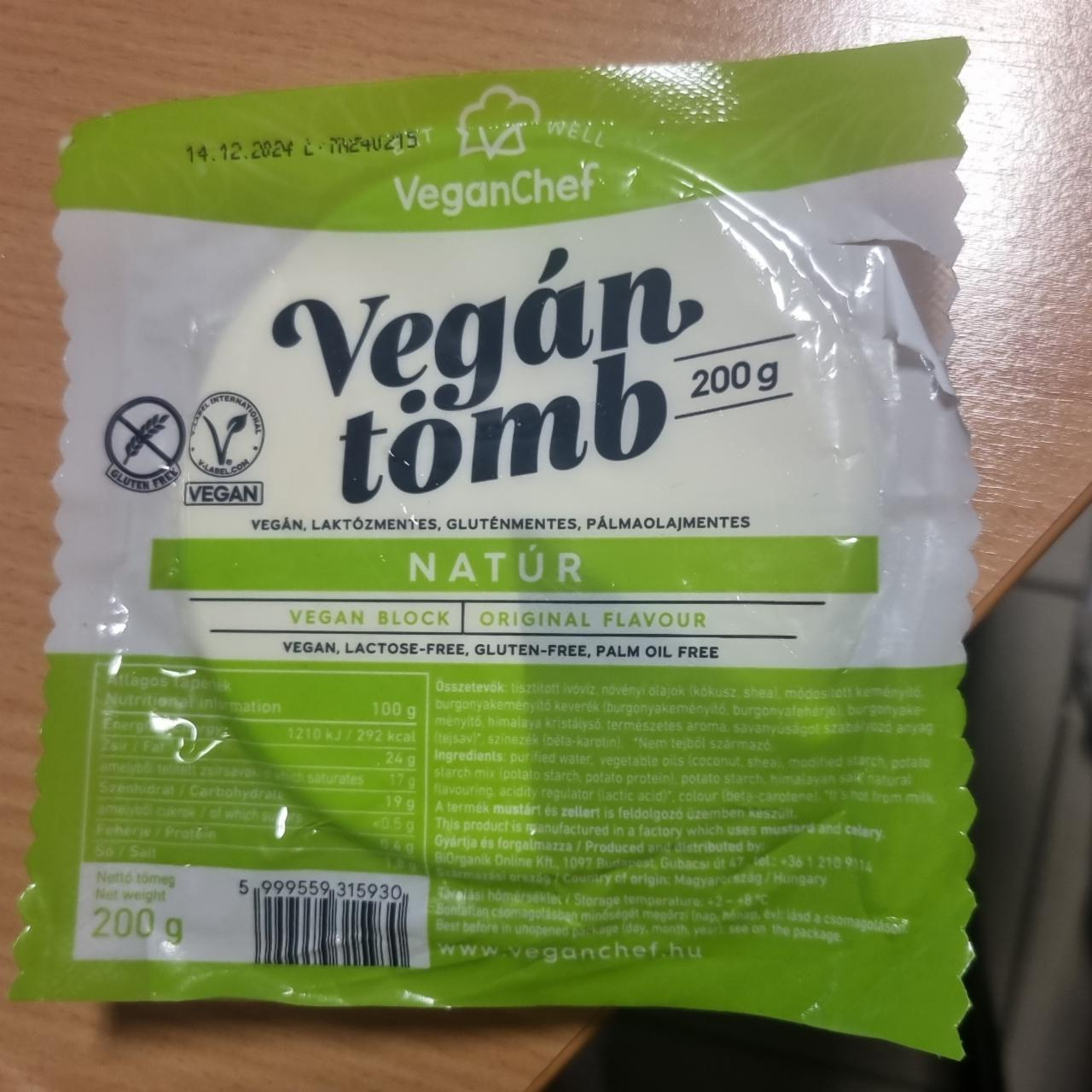 Fotografie - Vegán tömb Natúr Veganchef