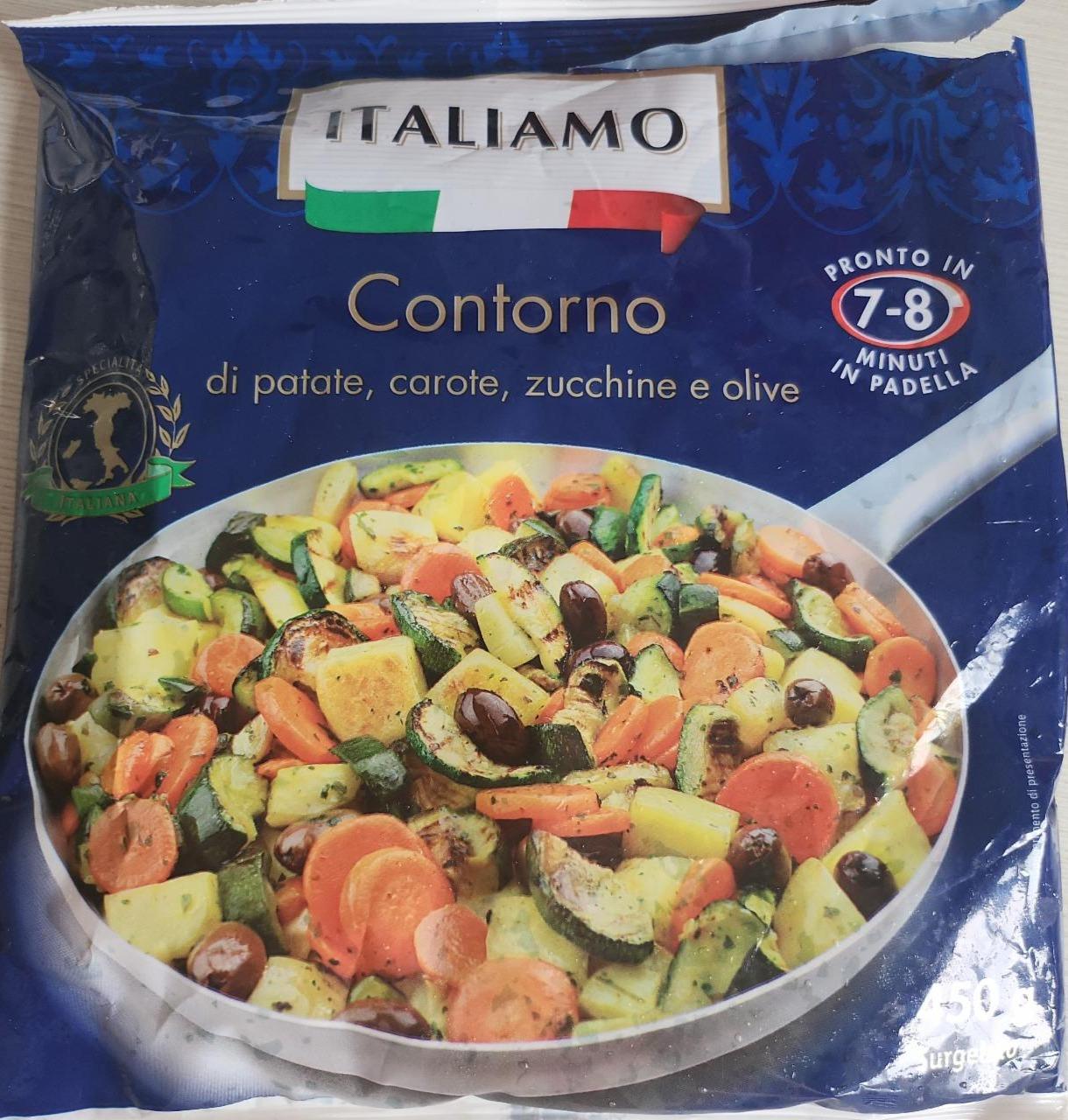 Fotografie - Contorno di patate, carote, zucchine e olive Italiamo
