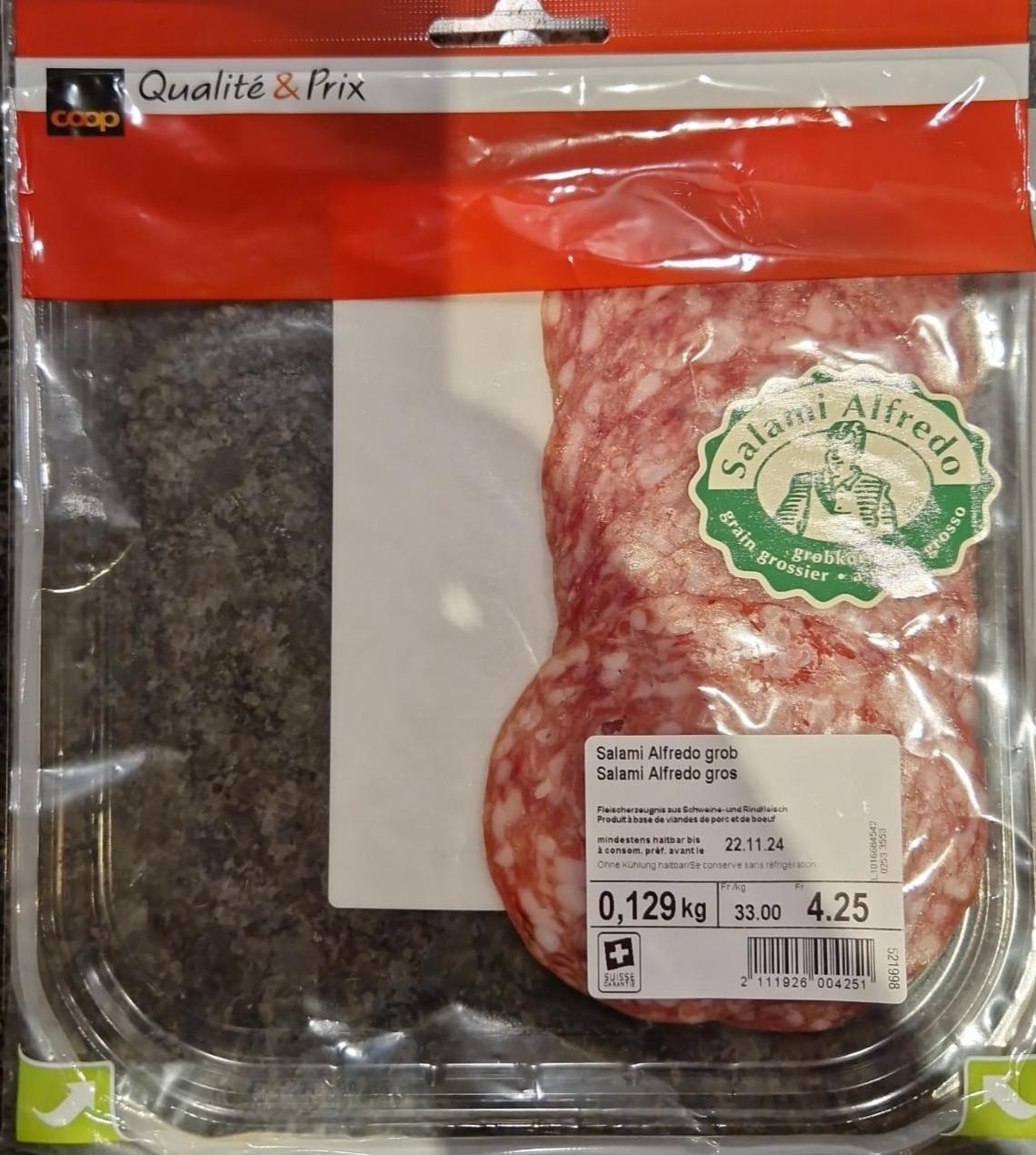 Fotografie - Salami Alfredo Coop Qualite & Prix