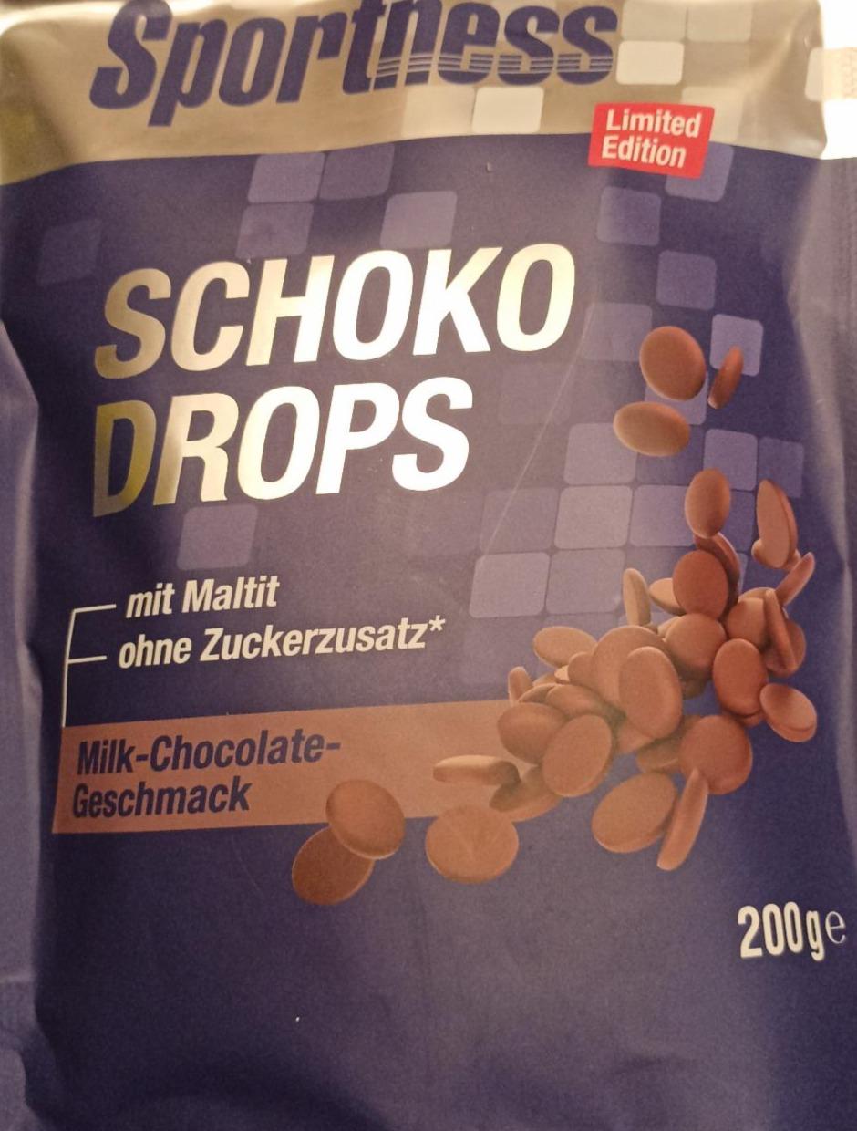 Fotografie - Schoko Drops Milk-Chocolate-Geschmack Sportness