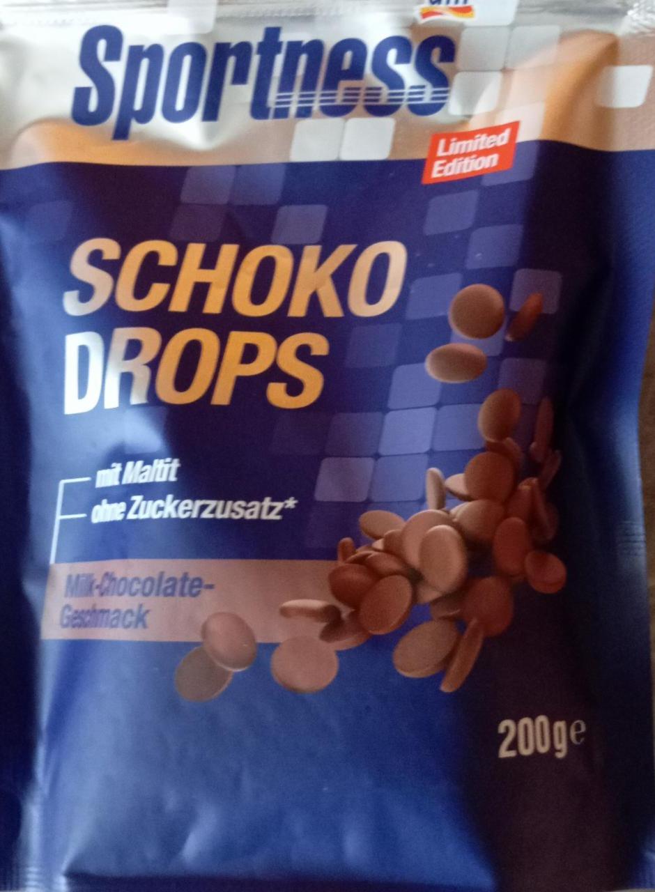 Fotografie - Schoko Drops Milk-Chocolate-Geschmack Sportness