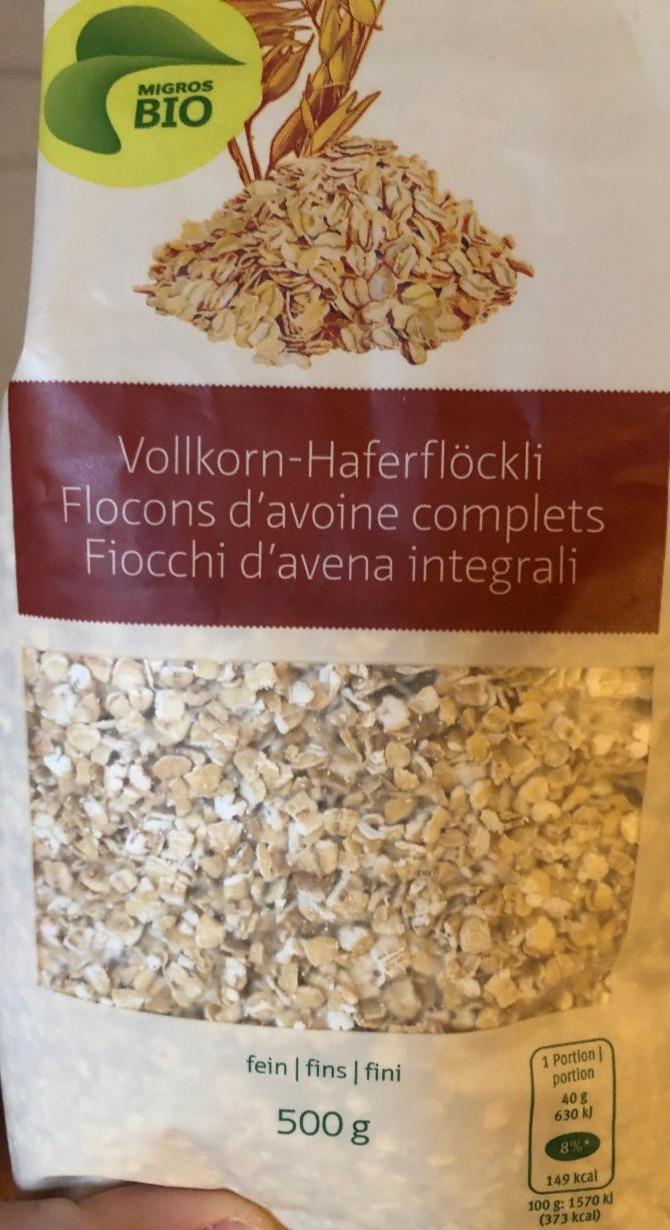 Fotografie - Vollkorn-Haferflöckli Migros Bio