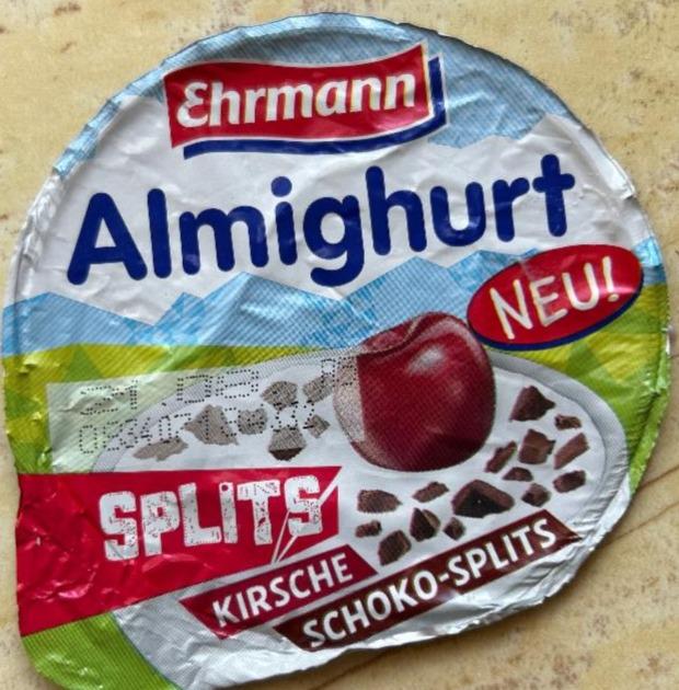 Fotografie - Almighurt splits kirsche schoko-splits Ehrmann