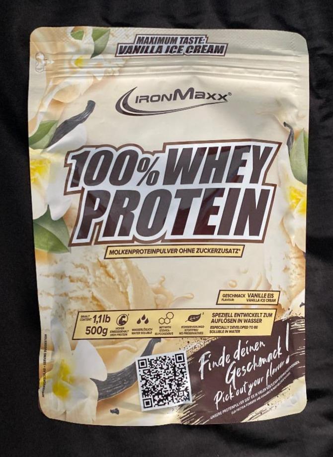 Fotografie - 100% Whey Protein Vanilla Ice Cream IronMaxx