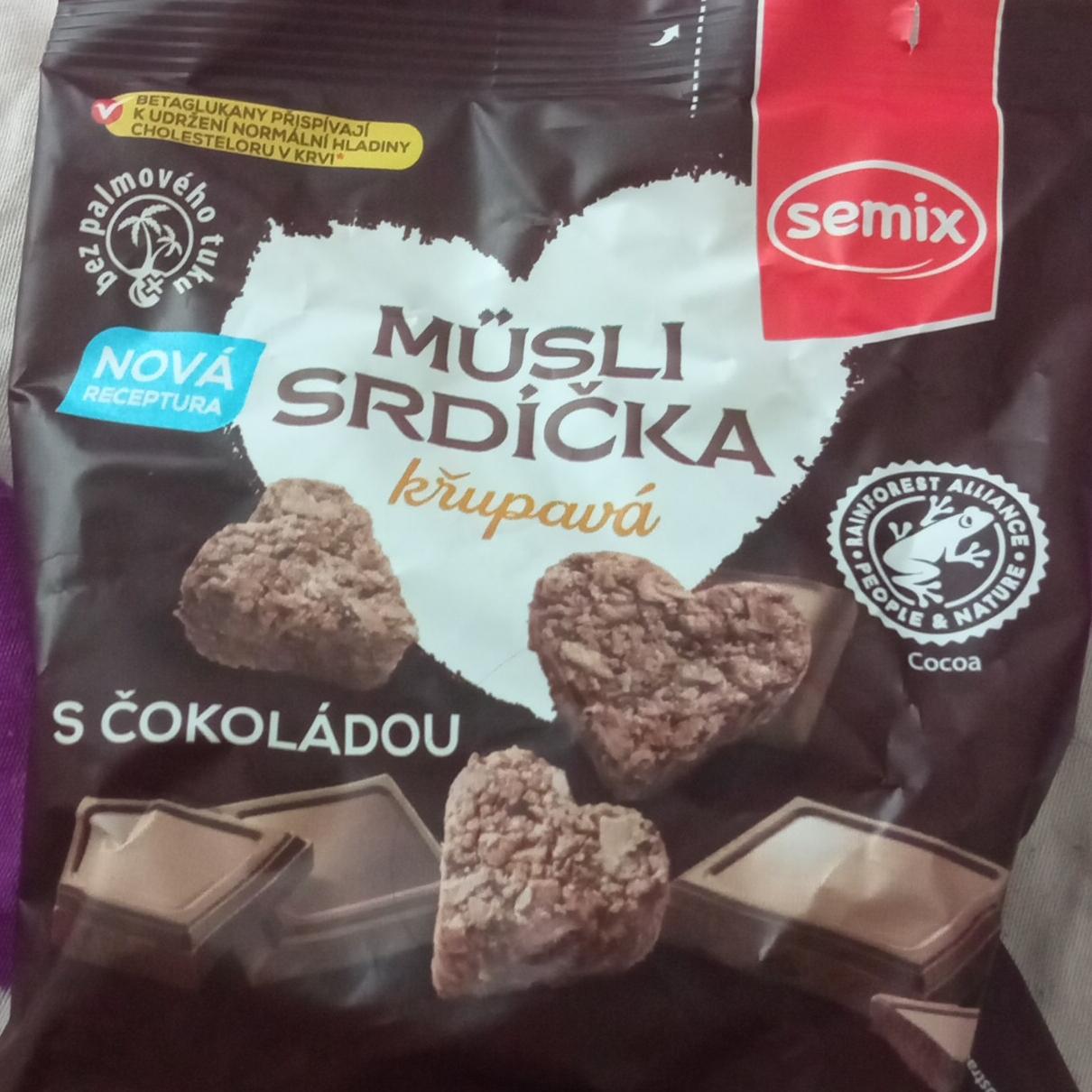 Fotografie - Müsli srdiečka chrumkavé s čokoládou Semix