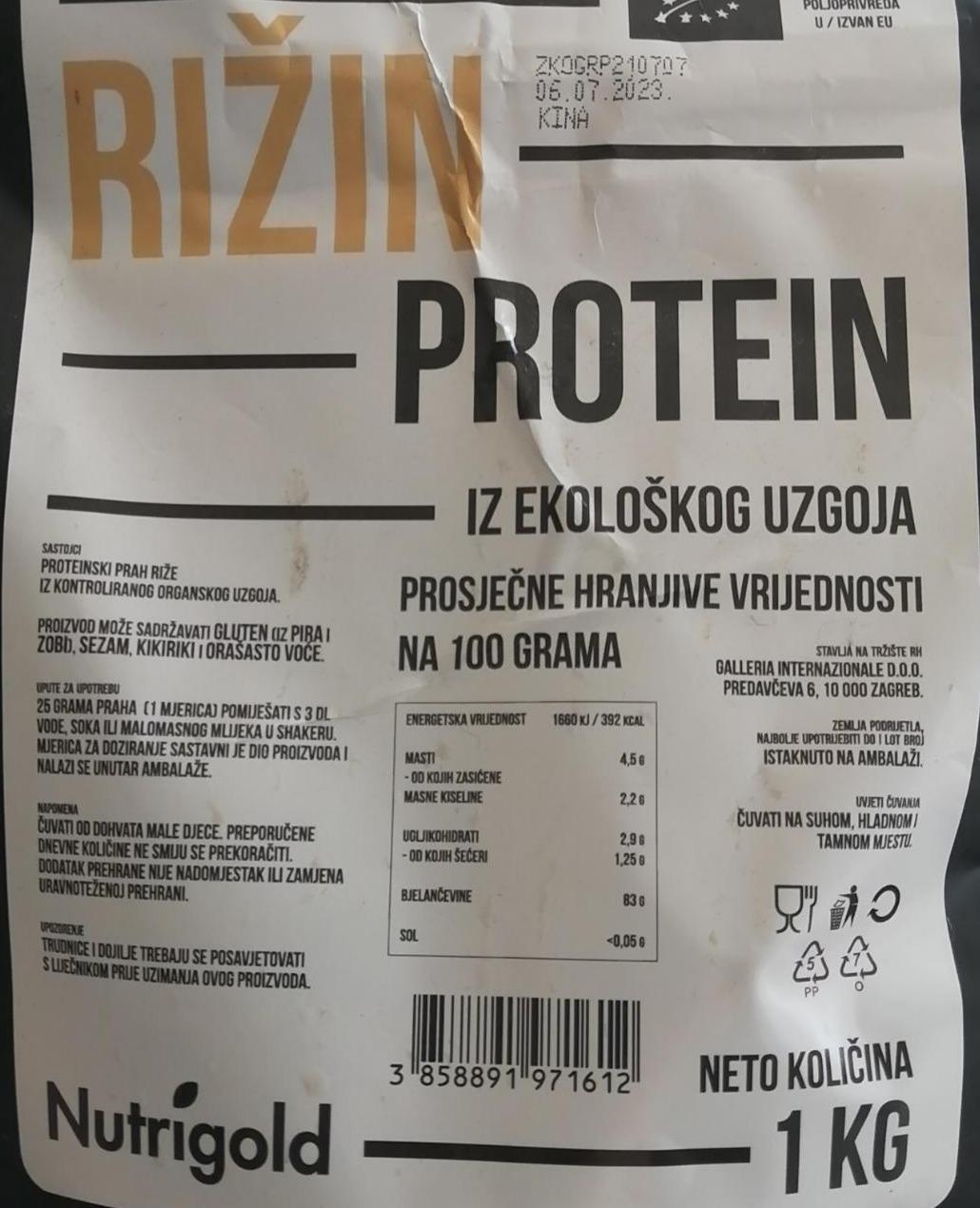 Fotografie - Rižin protein Nutrigold