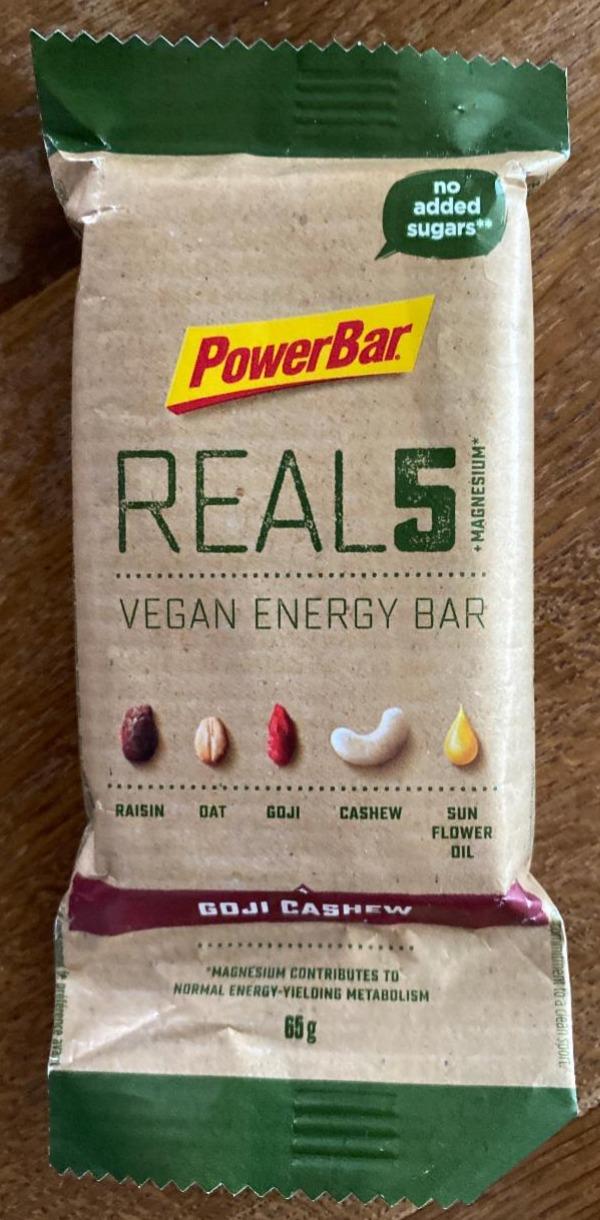 Fotografie - Power Bar Real5 Vegan energy bar