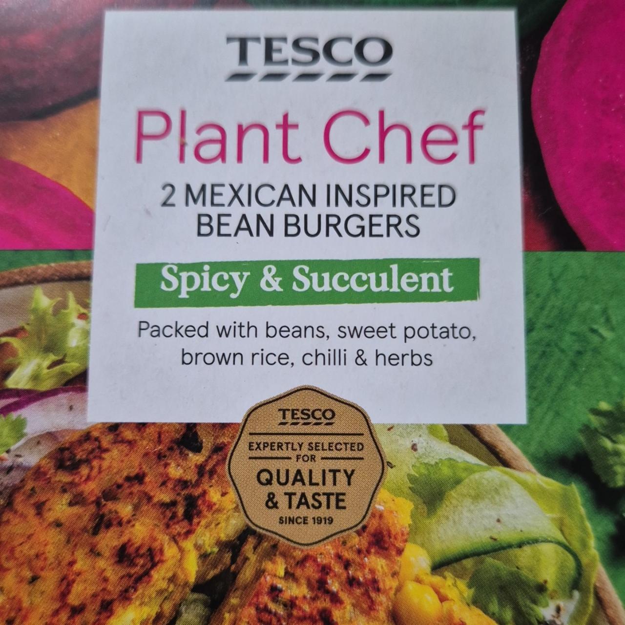 Fotografie - Plant Chef 2 Mexican Inspired Bean Burgers Tesco