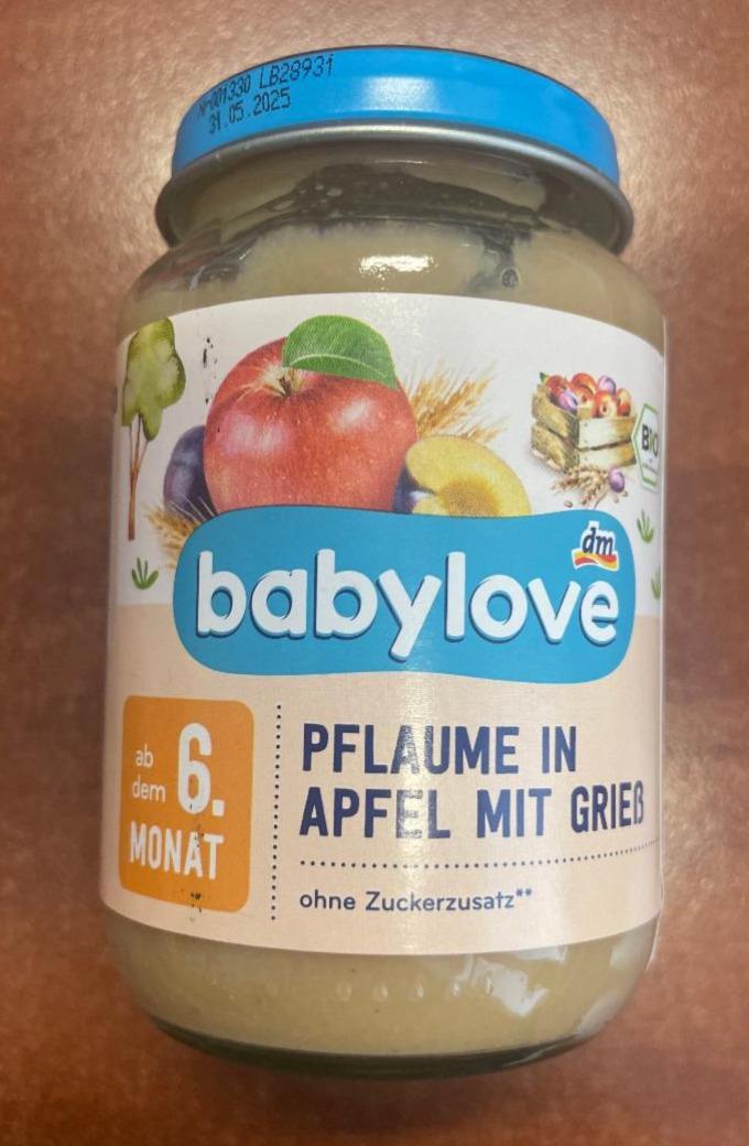 Fotografie - Pflaume in Apfel mit Grieß babylove