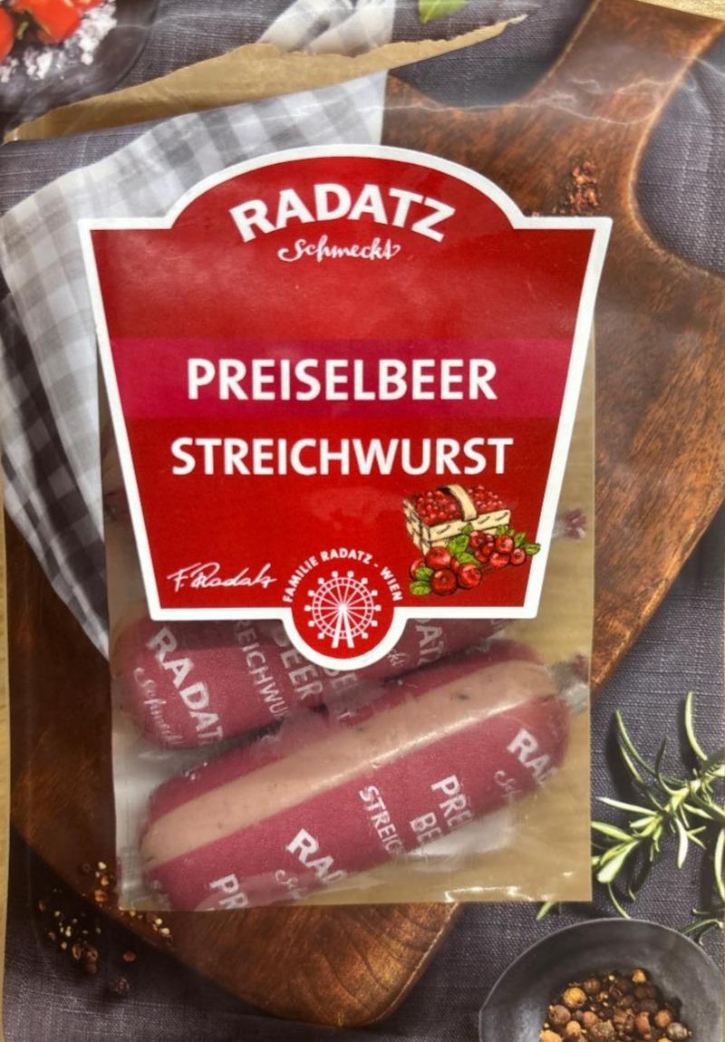 Fotografie - Preiselbeer Streichwurst Radatz